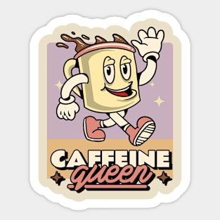 Caffeine Queen Coffee Lover Sticker